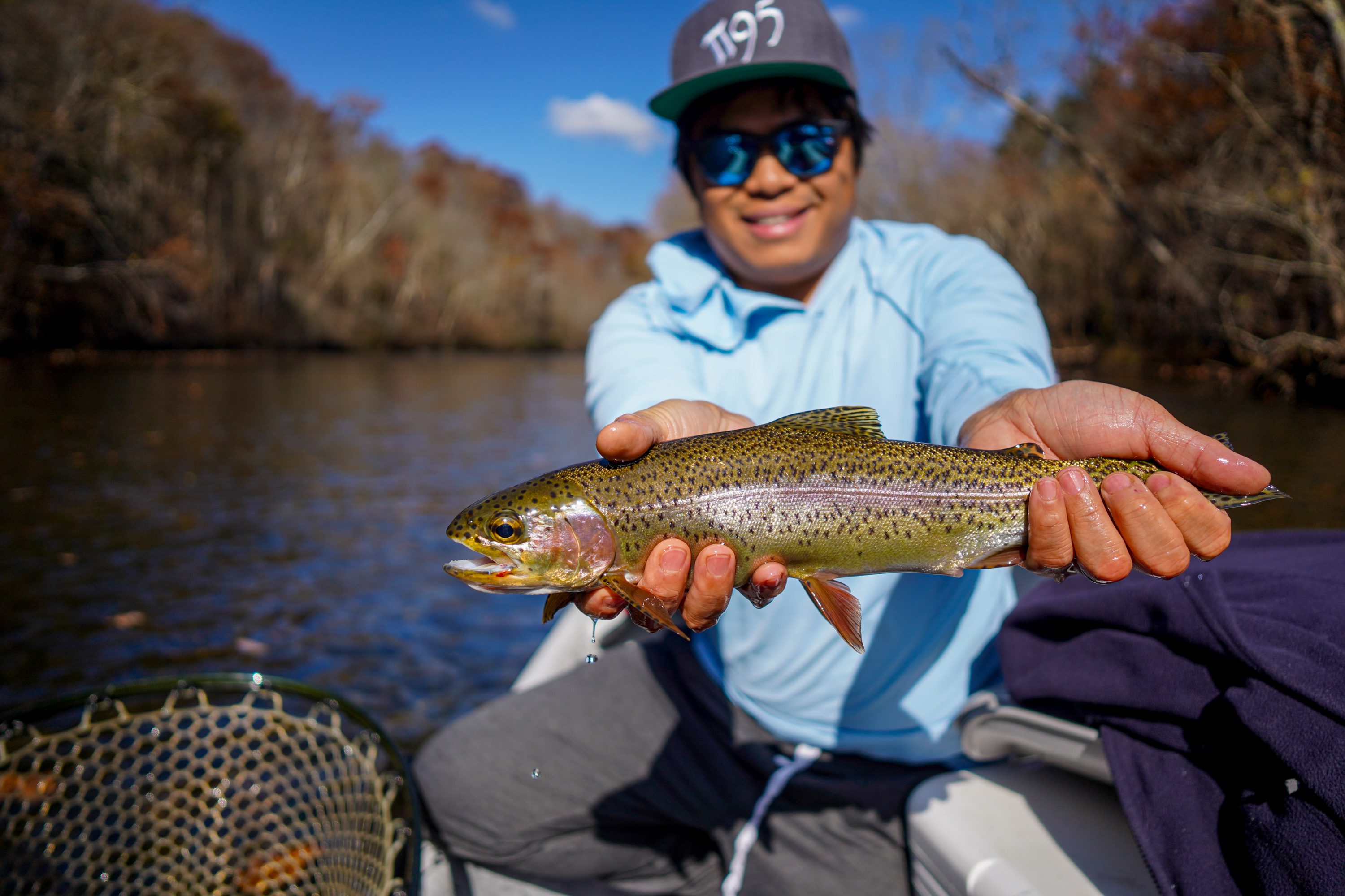 Watauga River rainbow trout caught on guided fly fishing trip